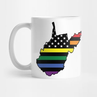Rainbow Flag West Virginia Mug